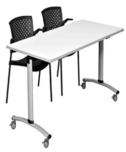 BEFDS 2 SEATER Flip-Top Table Nesting Table Frame Only  Table Tops Excluded 800m width Custom order your Domino Frame from 1000mm – 2100mm Drilling pattern for top fixing available on request