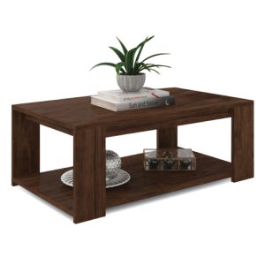 Mila Coffee Table,25mm MDP – Top – Bottom Shelf – UV Painting 2 Colours Dark and Light brown Width: 1083 mm Height: 450 mm Width: 675 mm