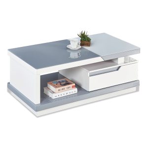 Ora Coffee Table,1 Drawer Grey & White finish Glossy finish Please Note Assembly Required.