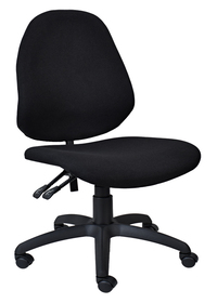 be100 OPERATOR MID BACK CHAIR, no arms , with 5 star nylon base in fabric