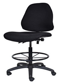 BE4009 OPERATER HIGH BACK DRAUGHTSMAN WITH FOOT RING IN CONTRACT FABRIC