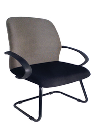 BEBUDGET03 Visitors office chair , with sleigh frame base in fabric