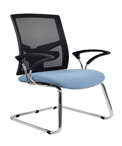 BEFDSVW Visitors chair , with sleigh base chrom frame , mesh back , in fabric