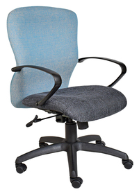BEFDSLHB HIGH BACK CHAIR WITH SYNCHRO MECHANISM , GAS HEIGHT ADJUSTMENT ,AND  T ARMS IN FABRIC