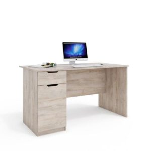 Casa 2 Desk - 1350L X 700d - 16m melamine top & end panels with 1 drawer & 1x hinge door