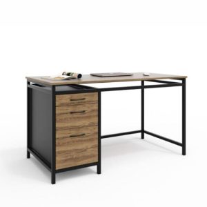 Holly Desk - 1350L X 700D with 16m melamine top & 3 drawer pedestal with 25x25mm Frame