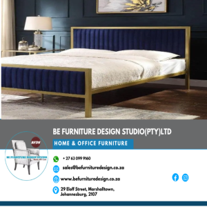 BE700 Metal Gold Bed Base - Double