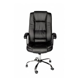 Locomotive Leather office chair with chrome base
