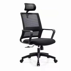Santos High back office chair with mesh back in fabric