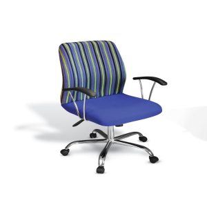DELTA100 MEDIUM back Chair with chrome arms , in fabric