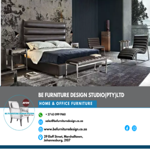 BE900 Extra Queen Size Sleigh Bed Semi leather