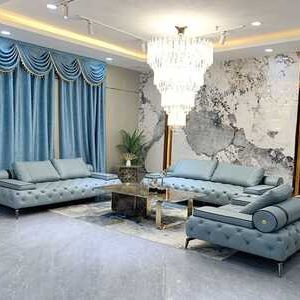 BE luxury Chesterfield 4pc sofa blue