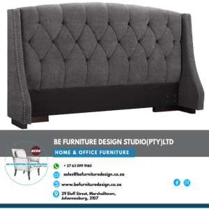 BE1200 Tufted Wingback Headboard Grey