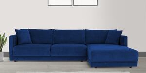 Ireland Fabric RHS Sectional Sofa in Royal Blue Colour,