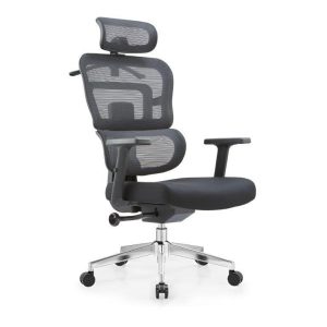 BE Ergo-up Erogonic Chair with, headrest, aluminium 5 star base, casters, headrest in fabric