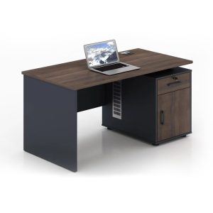 Sato Office Desk 1200 (L) x 600 (W) x 750 (H) mm in mahogany melamine