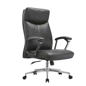 BigBoSS Executive leather chair with chrome 5 star base with castors . Up to 150KG weight capacity